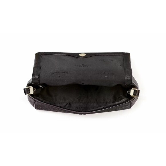 New Kate Spade Leila Mini Zip Crossbody Pebble Leather Black - Picture 5 of 6